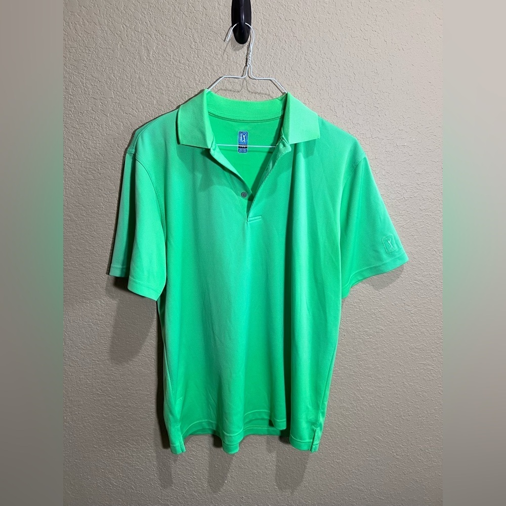 PGA Tour Vibrant Green Polo Shirt